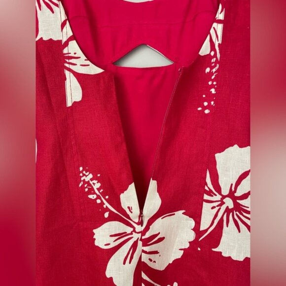 NEW Reformation Belma Linen Mini Dress Paradise Lost Red Floral | US 2 UK 4 - Picture 10 of 12